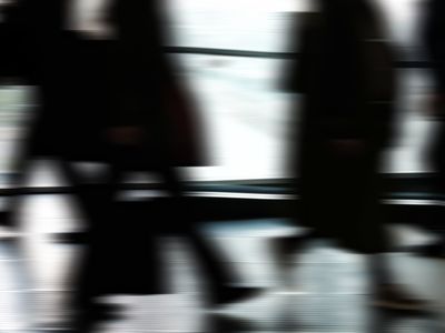 Abstract motion blur of a fitness routine element.